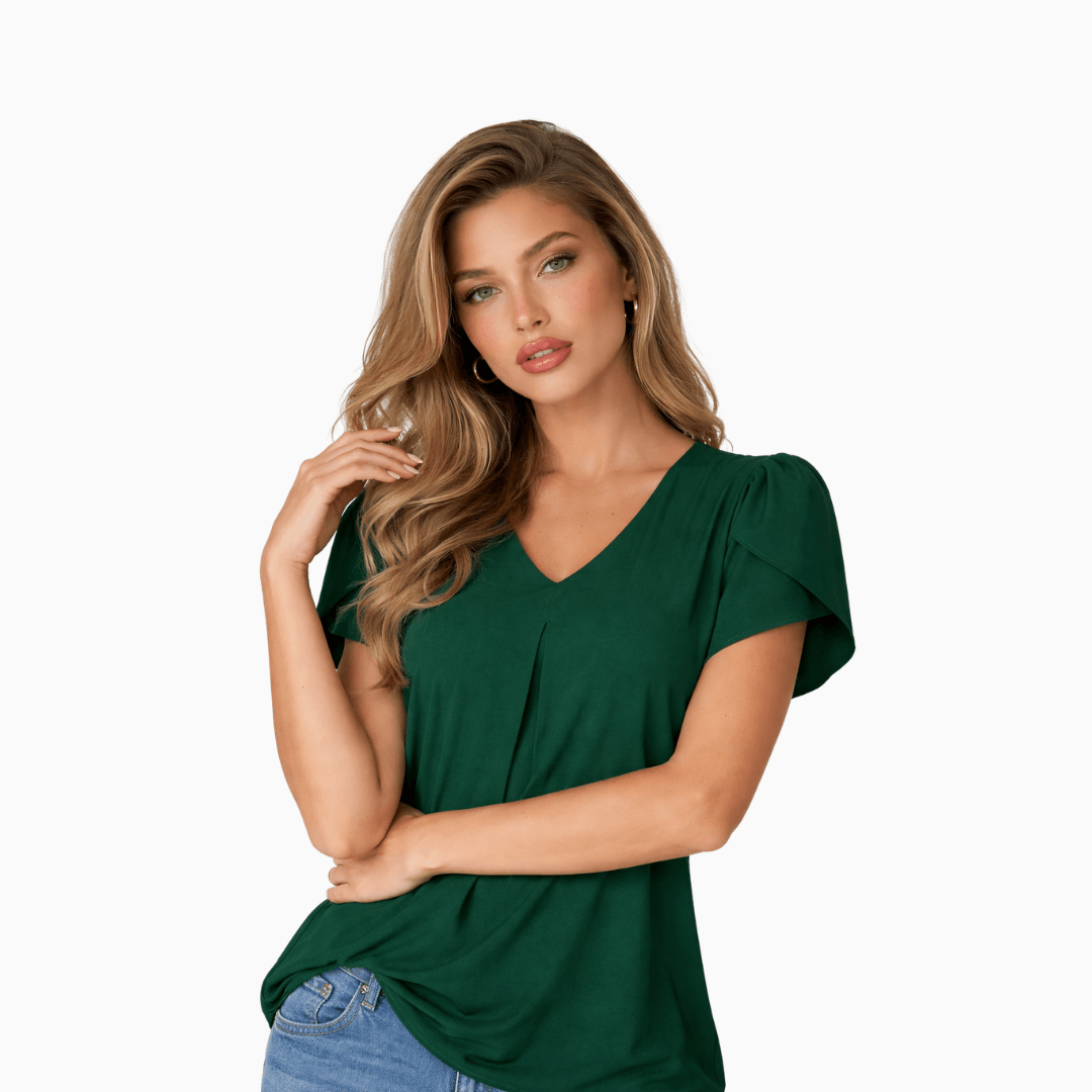 Die Fließende Elegante Damen Bluse Grün