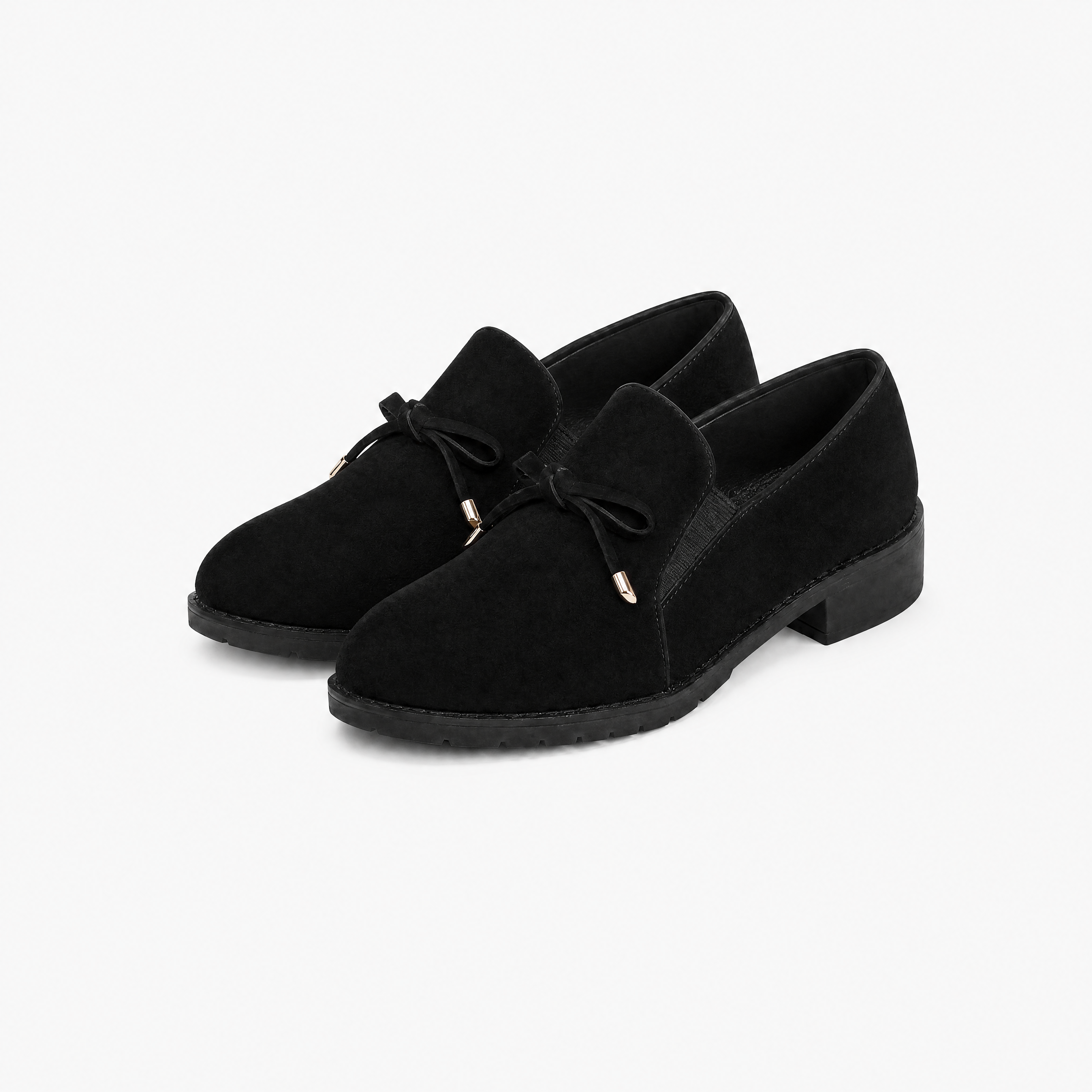Damen Loafer Schwarz Retro Slipper - Komfortable Passform Eleganter Freizeit Look - Rosesamour
