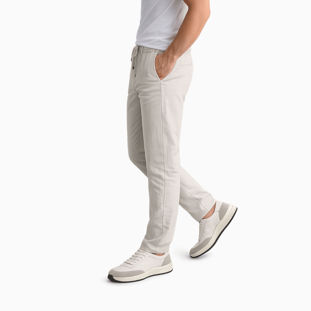 Die Locker Geschnittene Leinenhose Mit Kordel