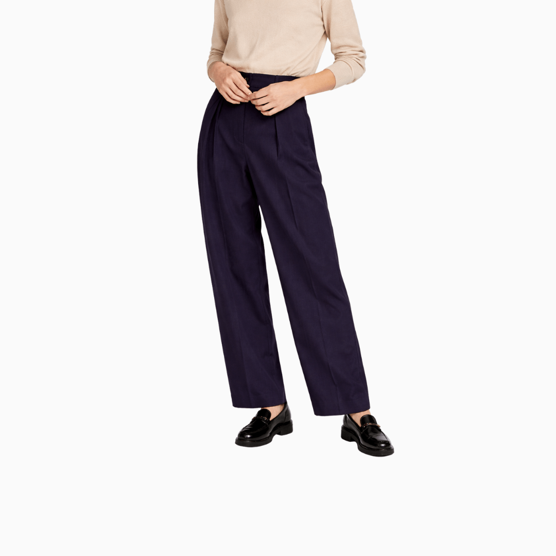 Damen Fließende Weite Hose Schwarz - Elegante Passform Moderner Look - Rosesamour