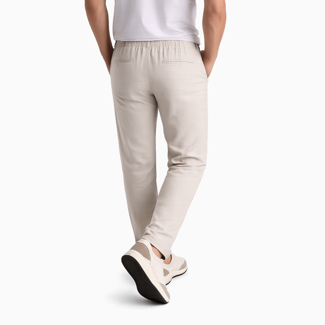 Die Locker Geschnittene Leinenhose Mit Kordel